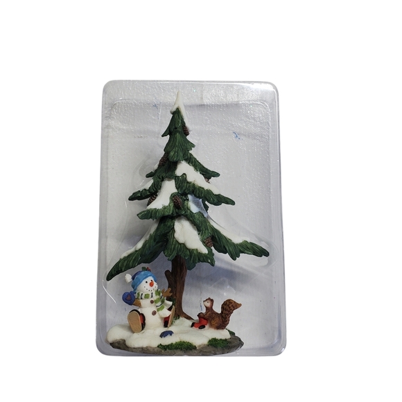 Santa's Workshop 2002 Snowman /Tree Resin Accessory VTG Christmas Village - Picture 10 of 10